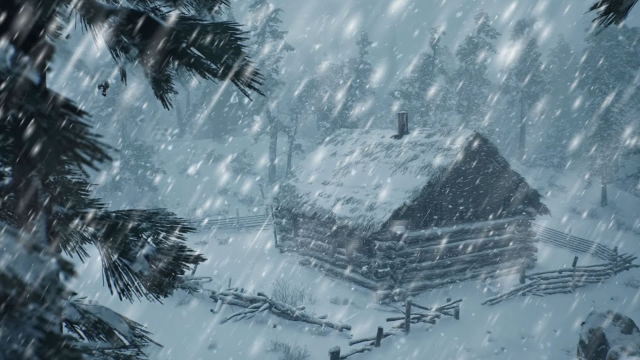 Arctic Blizzard Night 🌬️ Sleep to Soothing Storm Sounds & Winter Wind Ambience