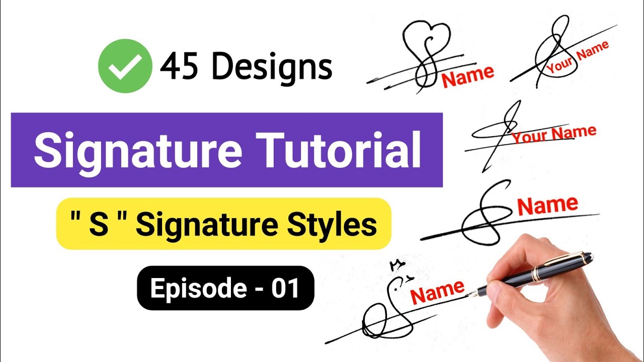 ✅ Signature Tutorial : S Signature Style | Signature Style Of My Name | Episode 01