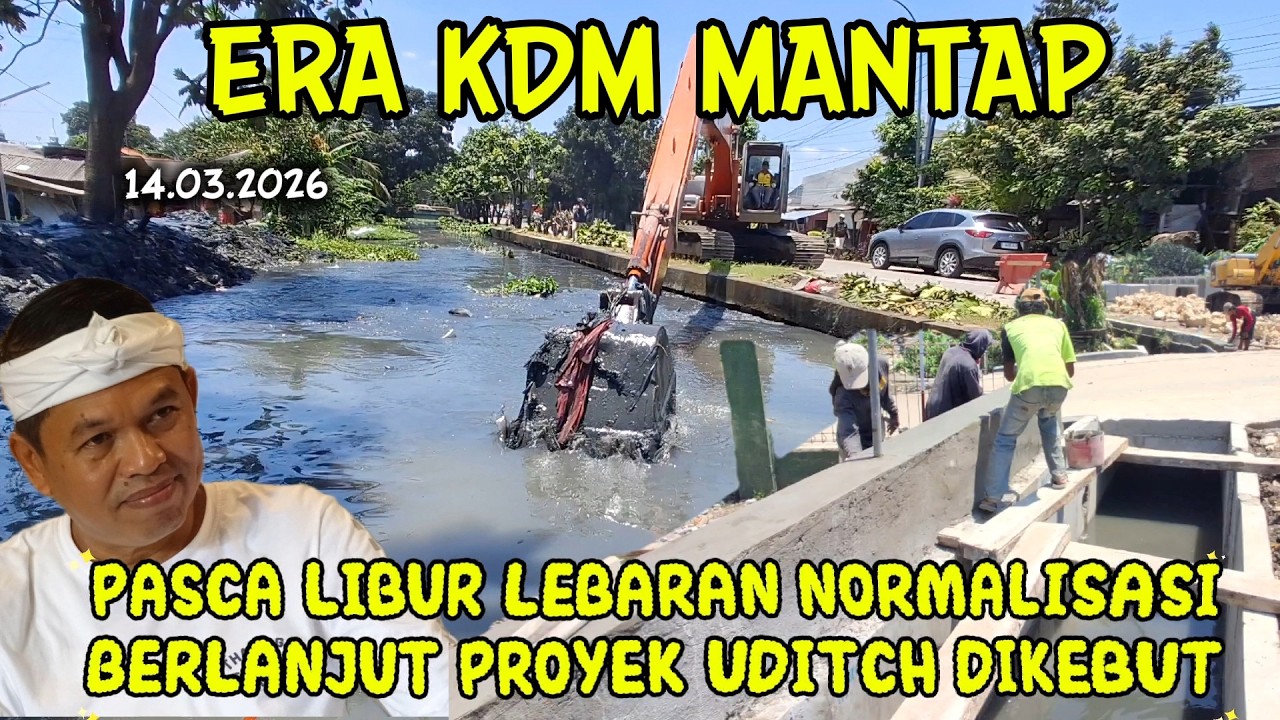 MANTAP ERA KDM‼️ NORMALISASI KALI DANGKAL TENGAH KOTA BEKASI || isinya SAMPAH & Kain Bekas Banjir