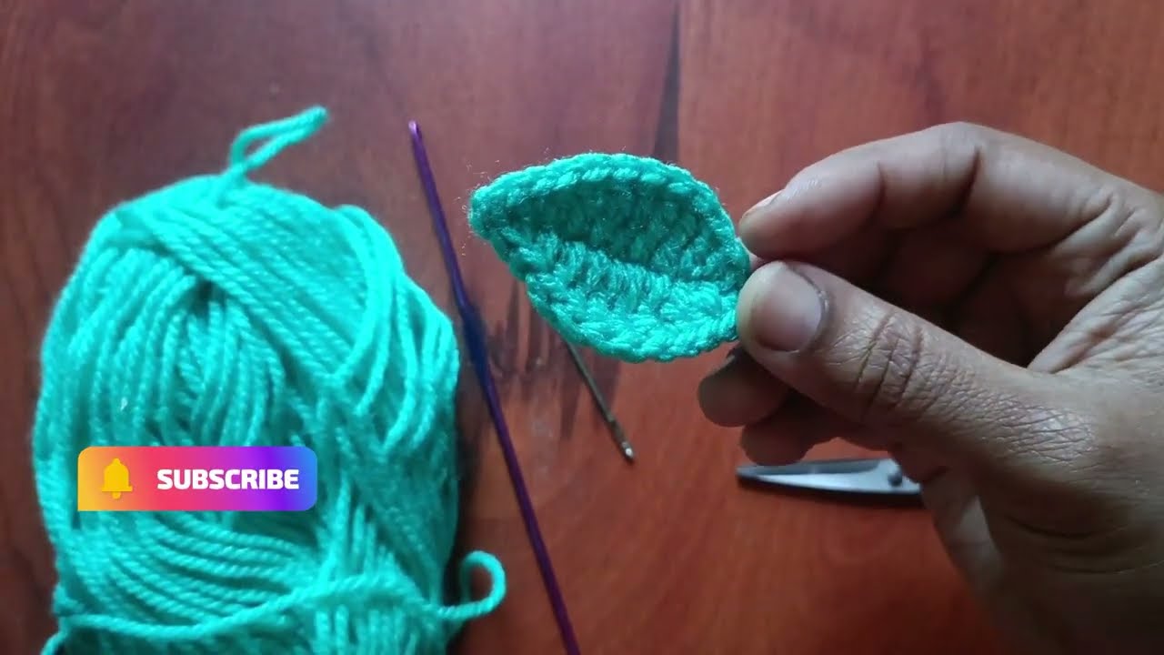 How to Crochet a Leaf in Tamil - [Eng Sub] | #crochetintamil #crochet #crochetleaf #diy #crafts
