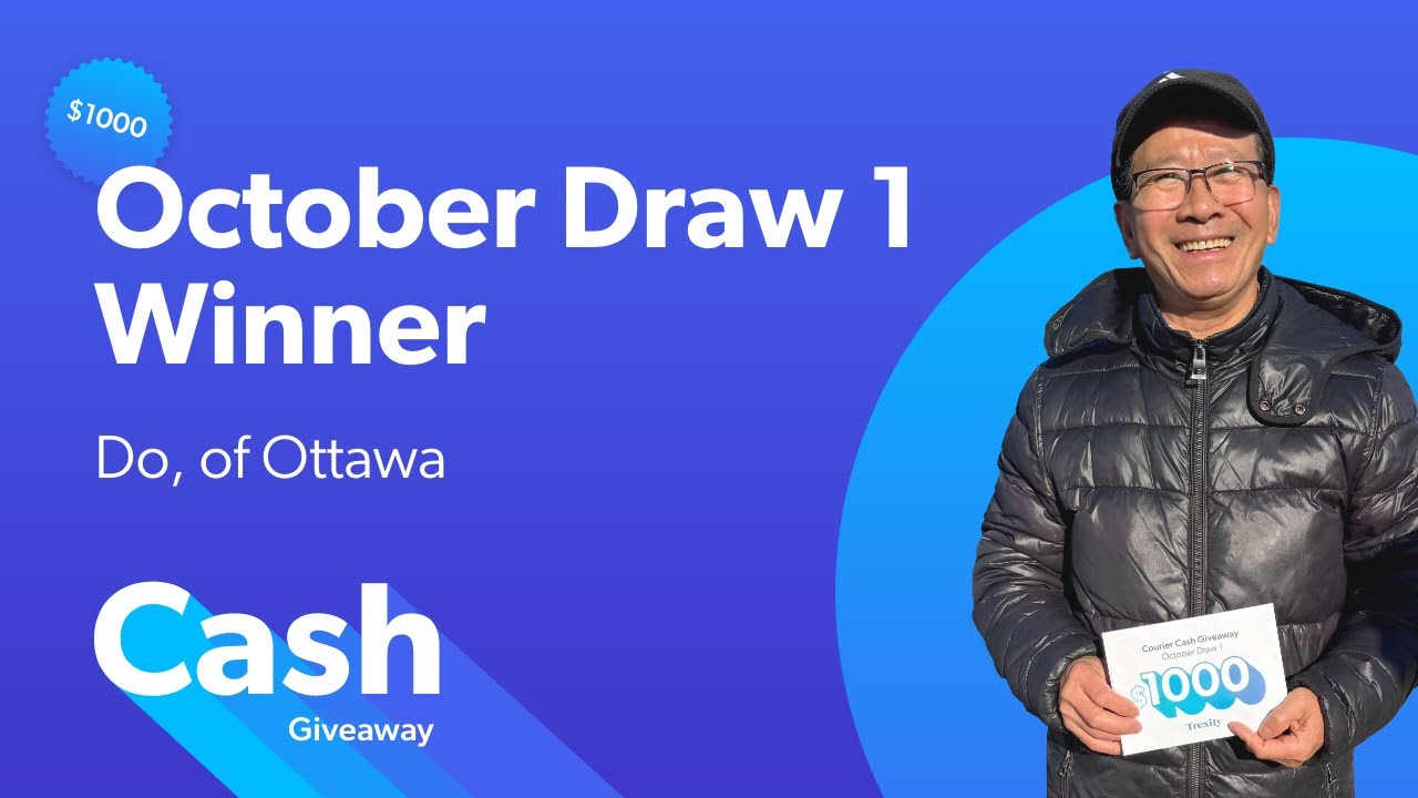 Our first $1,000 winner - Trexity's Courier Cash Giveaway