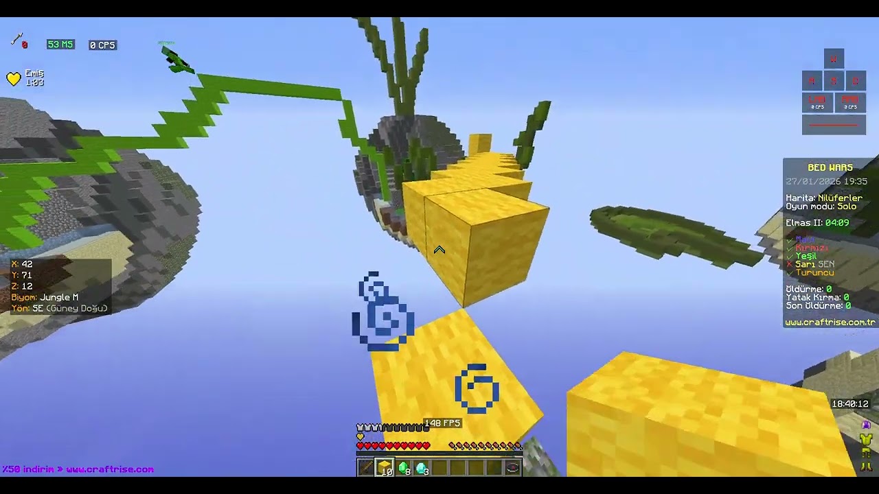 CraftRise BedWars devam