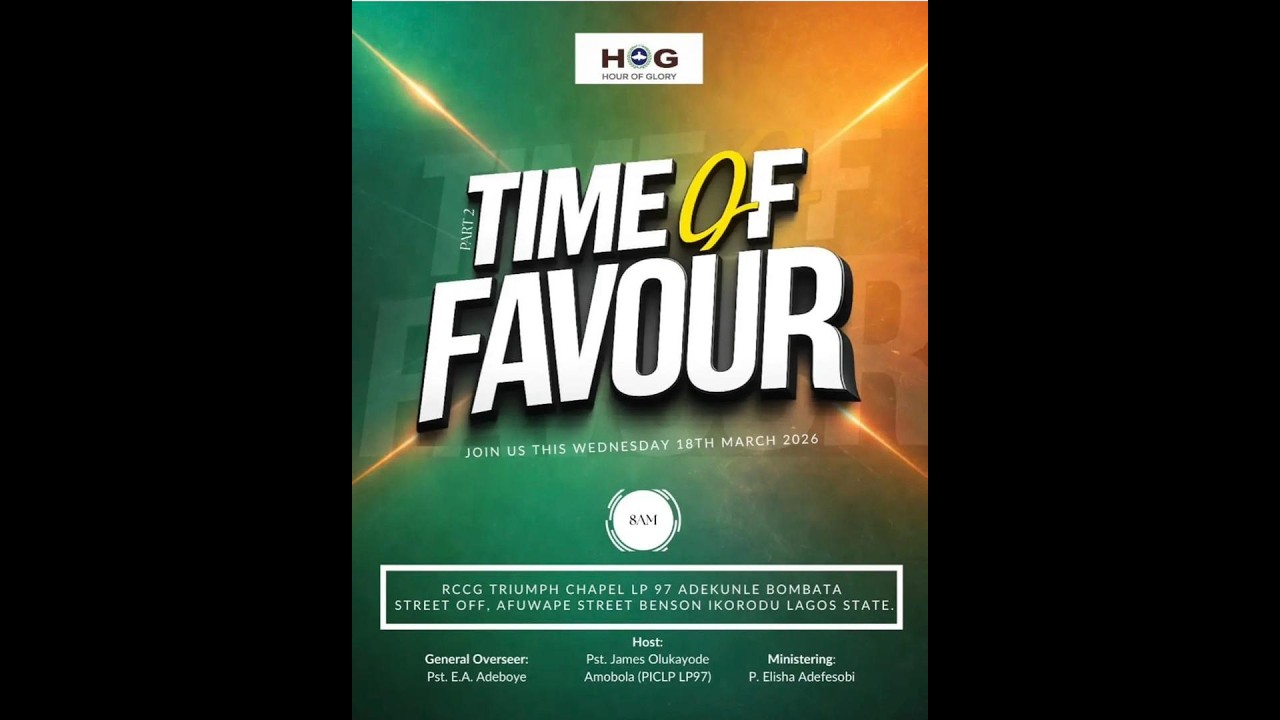 HOUR OF GLORY || TIME OF FAVOUR PT. 2 || WITH P. Elisha Adefesobi | Jan | 28th| 2026