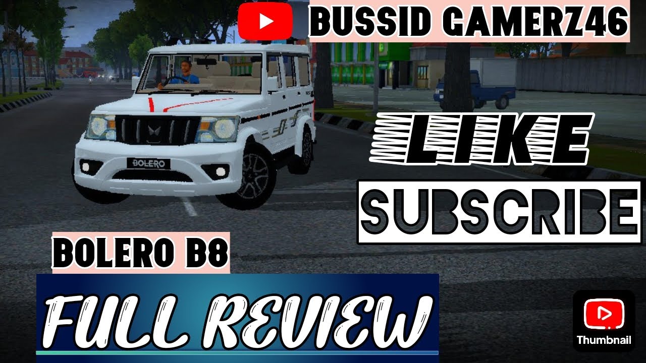 NEW BOLERO MOD BUSSID FOR BUS SIMULATOR INDONASIA 2025 | F BOLERO B8 MOD |FULL REVIEW AND PASSWORD  