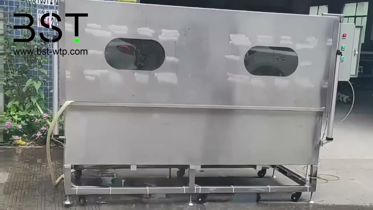 Cylinder telescopic rinse tank testing