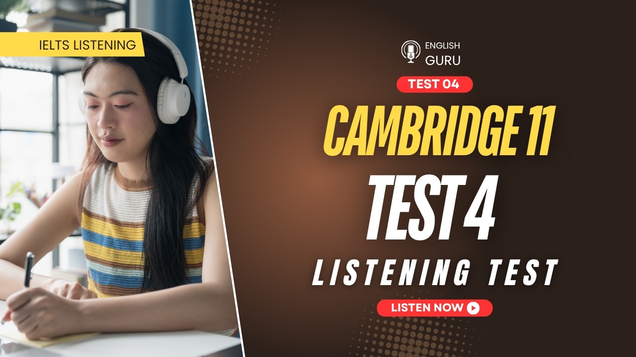 Практический тест по аудированию IELTS | Cambridge 11, тест 4 | Аудиозапись реального экзамена