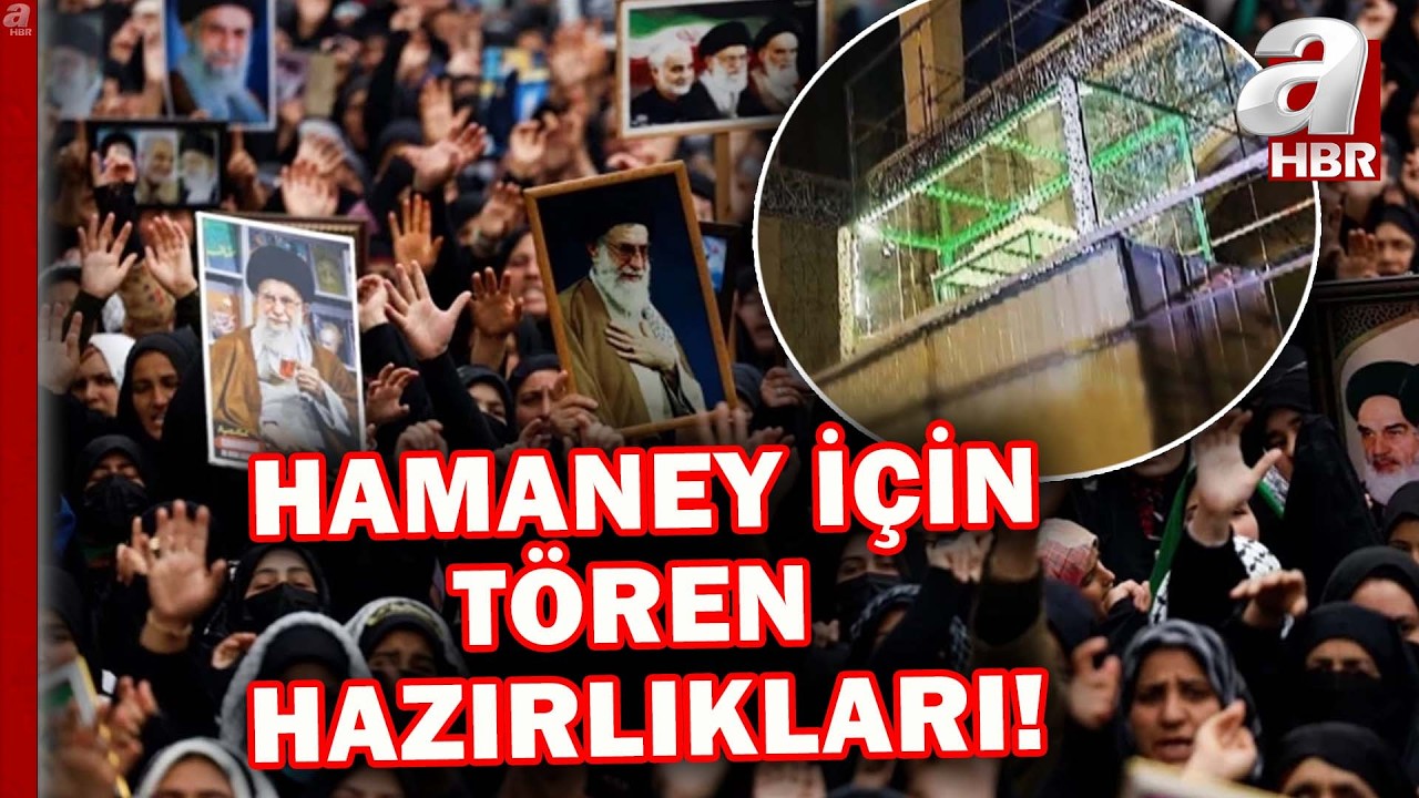 Hamaney'in cenaze töreni hazırlıklarından kareler  A Haber'de...  | A Haber