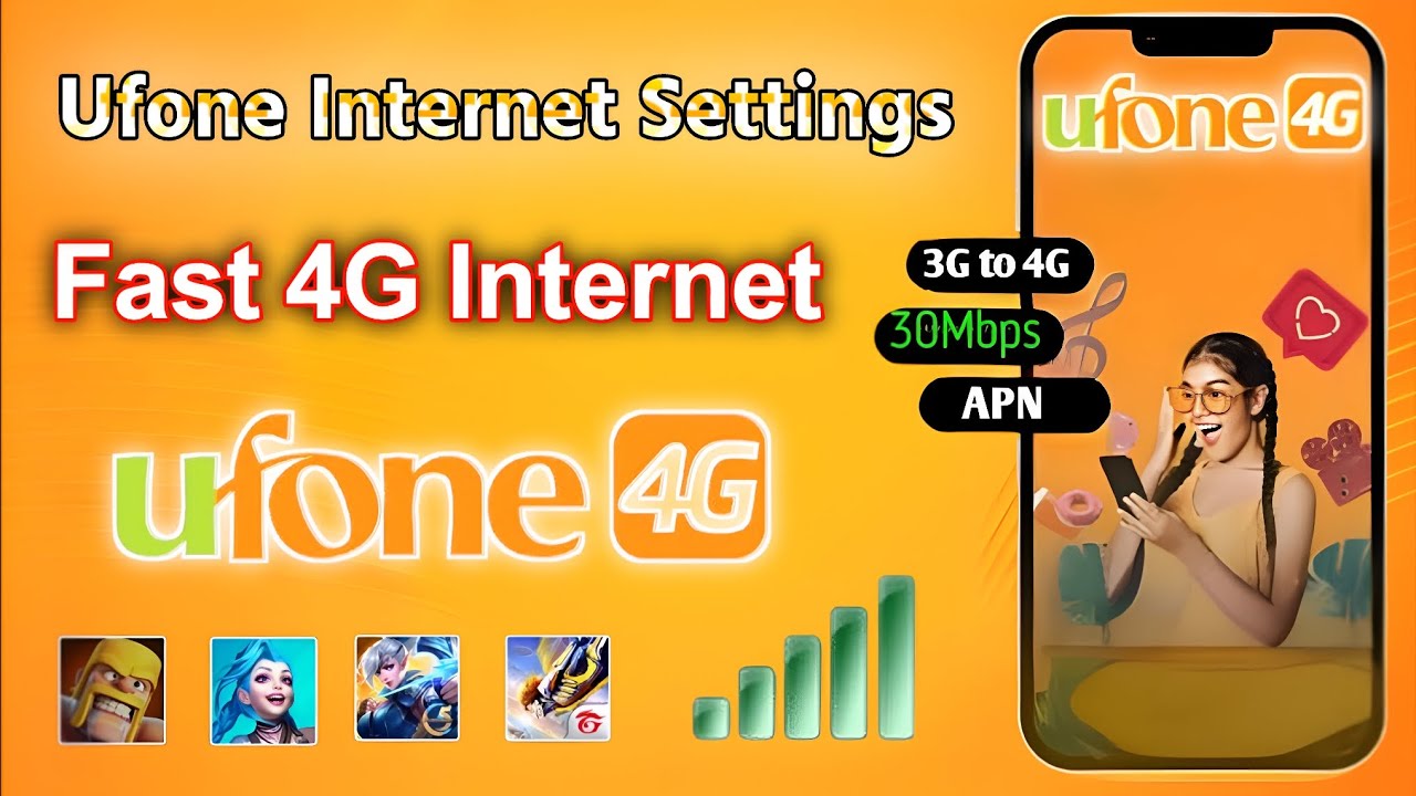 Настройки интернета Ufone 2025 для быстрого интернета