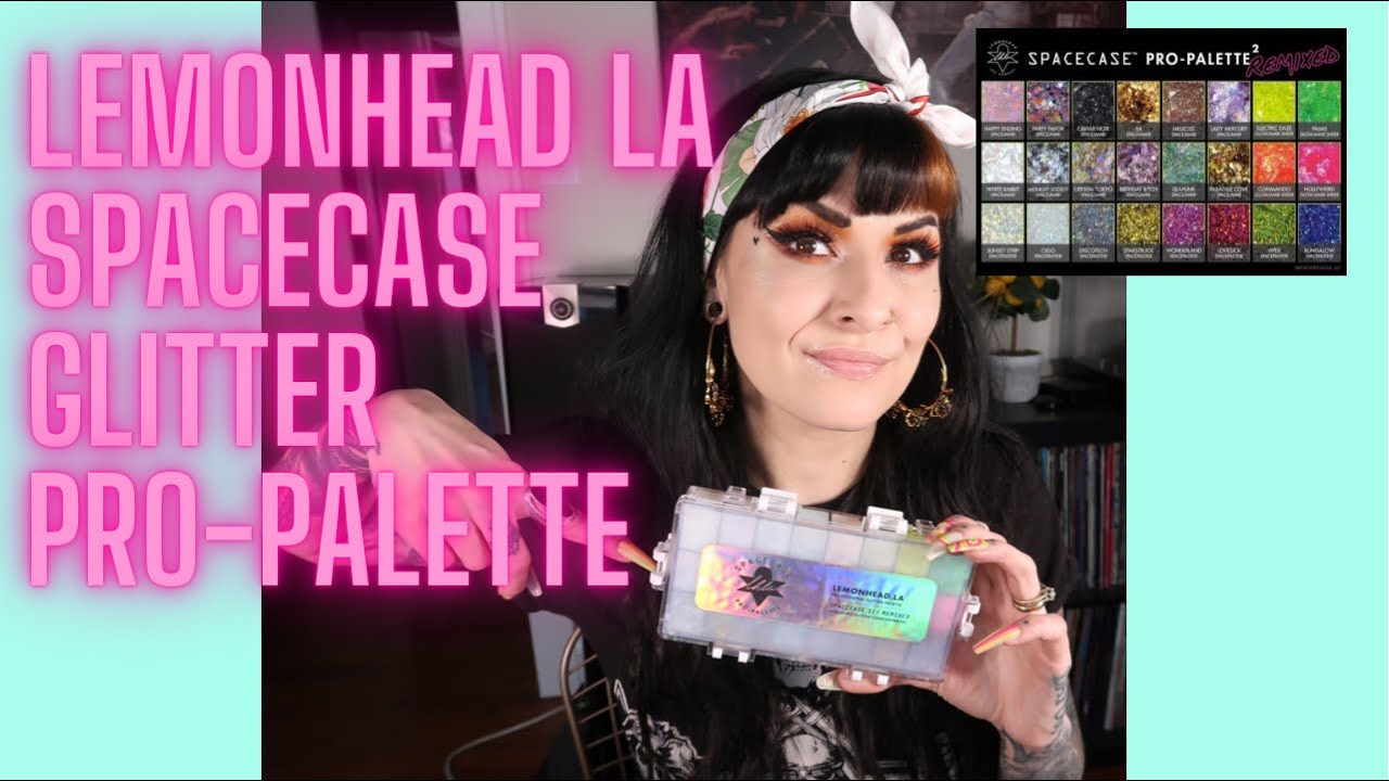 Lemonhead LA SpaceCase Glitter Pro-Palette Review and Modern 60&rsquo;s makeup look