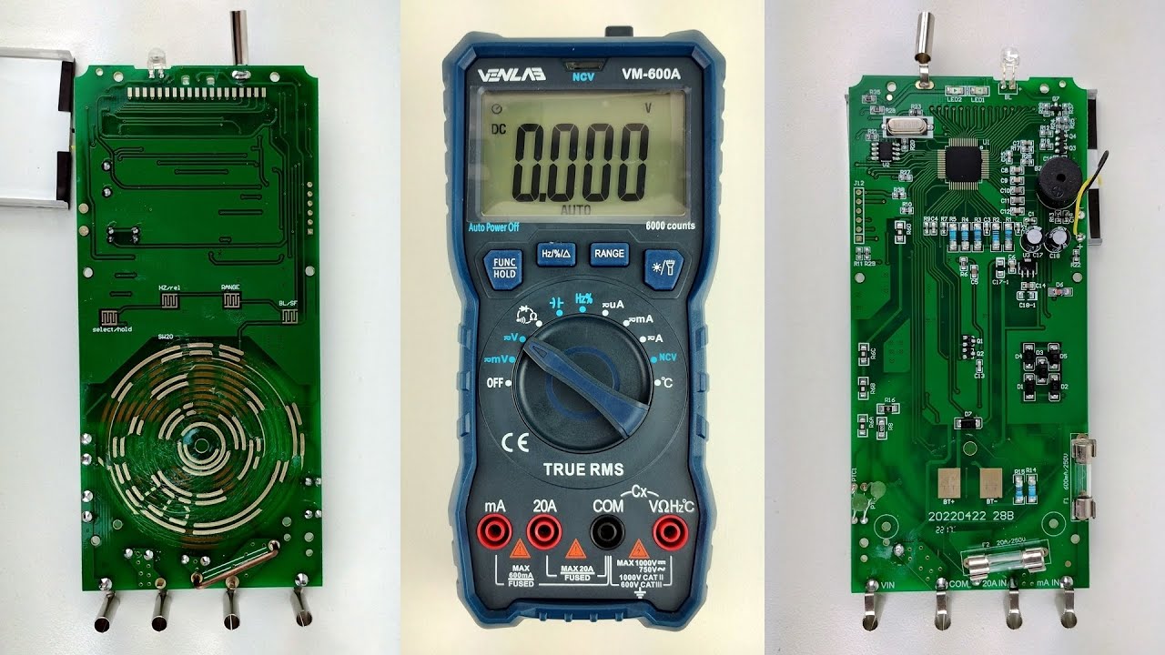 Multímetro digital Venlab VM-600A: Unboxing, testes e desmontado