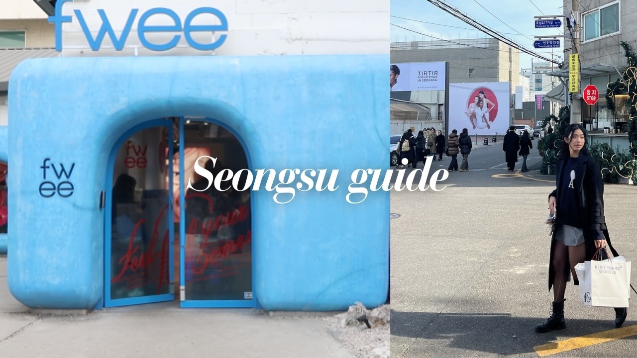 seongsu shopping vlog | trendy stores, kbeauty, and aesthetic cafes in Seoul