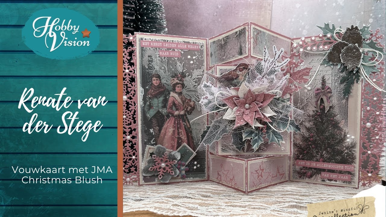 Vouwkaart - JMA - Christmas Blush