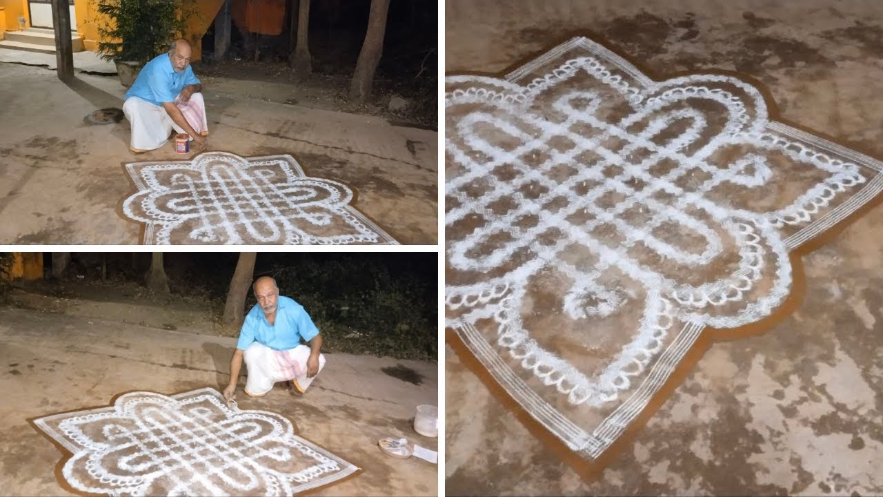 பொங்கலுக்கு அருமையான கம்பி கோலம் பாக்கலாம் வாங்க‌| Pongal kolam | Abhinaya's Creation