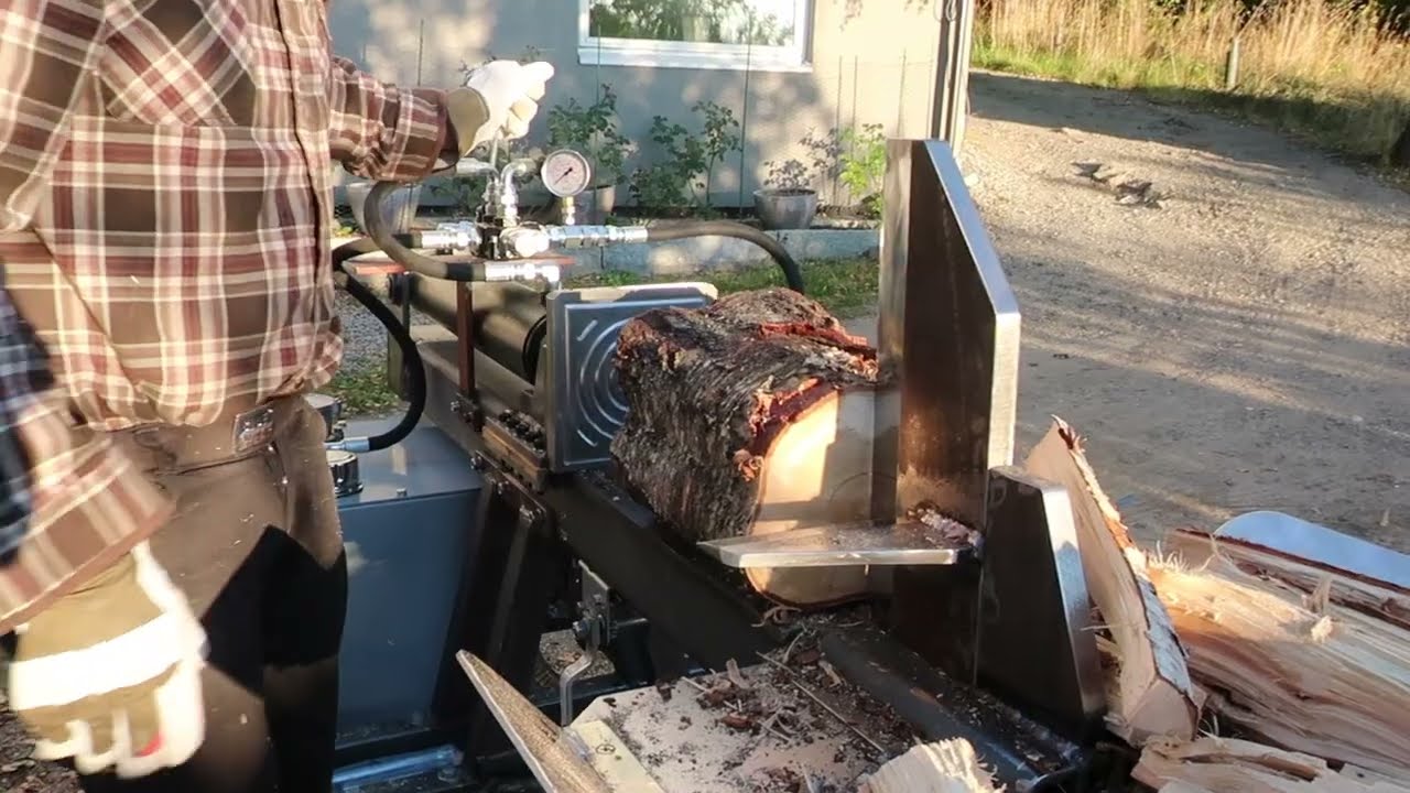 Home made hydraulic log splitter