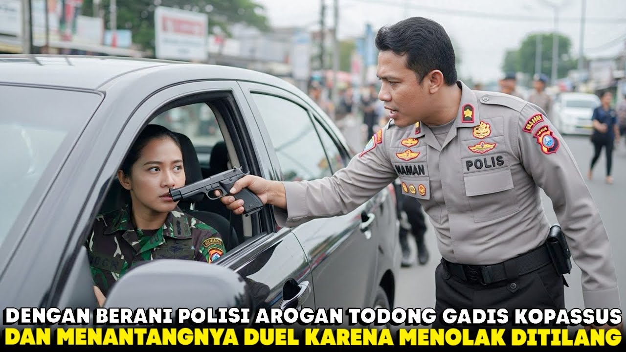 Высокомерные полицейские публично схватили девушку из Kopassus за рот!! Но ей не повезло, потому ...