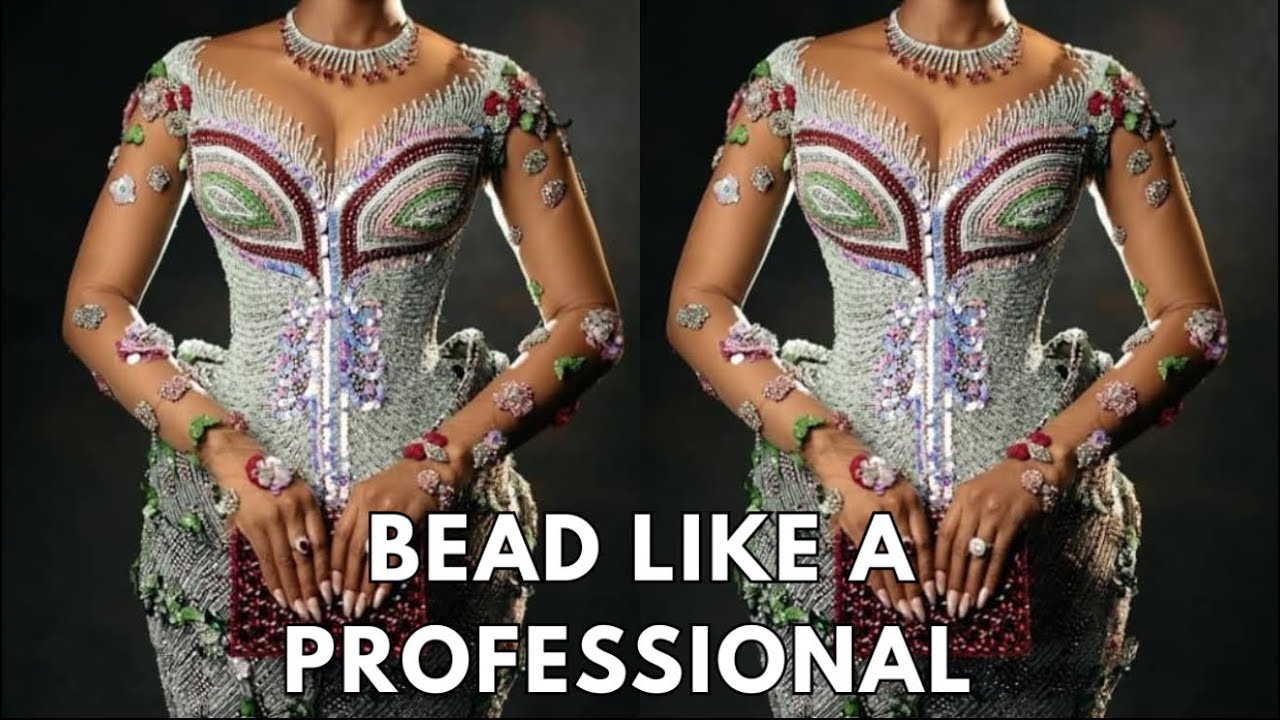 HOW TO EMBELLISH FABRICS FOR BEGINNERS | Beginner to Pro Level | Beading tutorial for Luxury styles