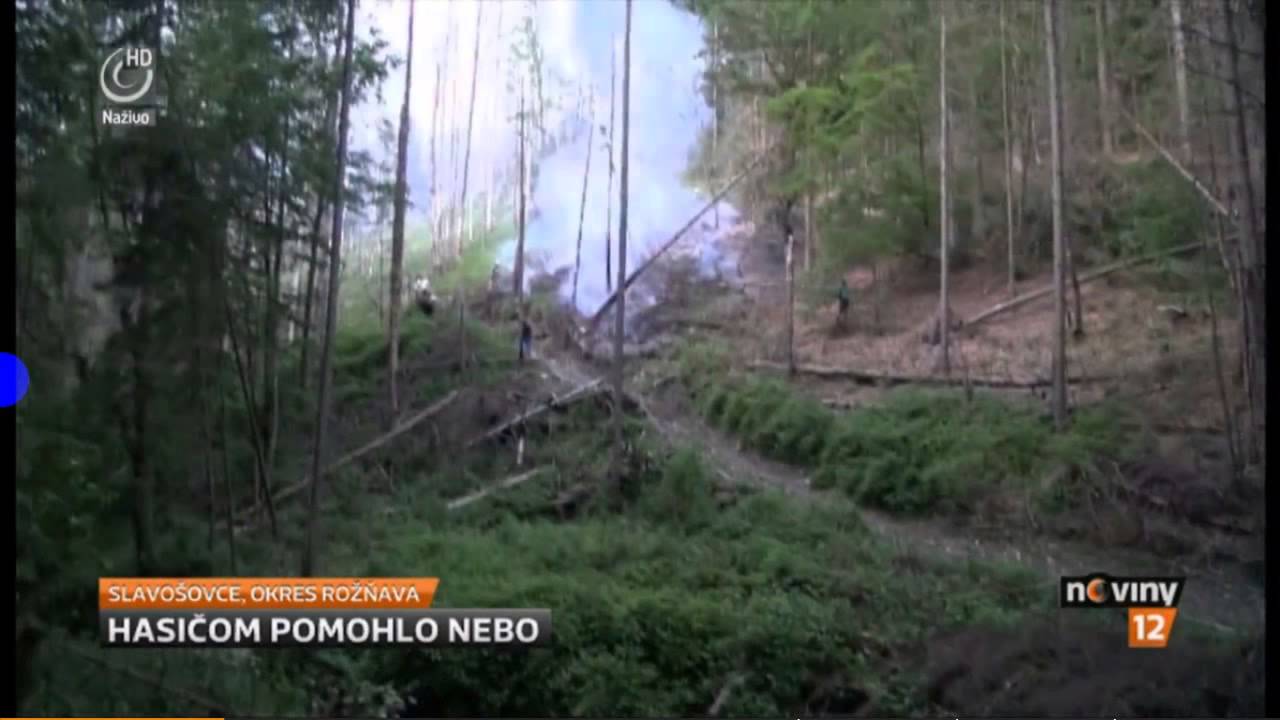 Požiar lesného porastu Slavošovce 26.5.2014 (TV JOJ)