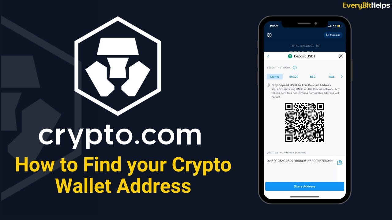 Как найти адрес криптокошелька на Crypto.com