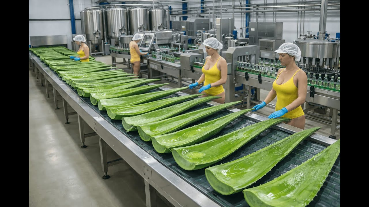 Inside the Factory: How Refreshing Aloe Vera Juice is Made (Full Process)