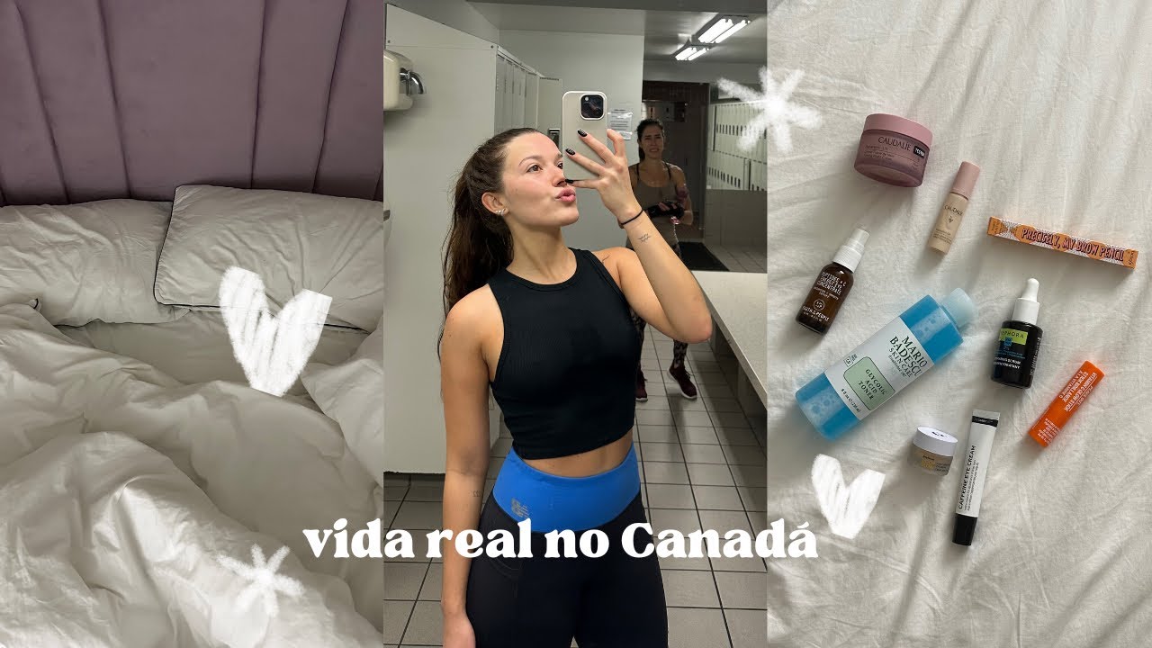 um dia normal morando no Canadá | mercado, faxina, academia, skin care, jantar | marcella timo