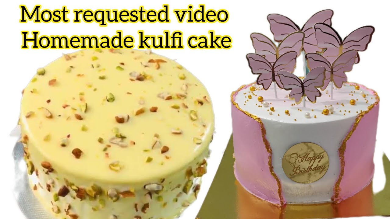 How to make kulfi cake using homemade kulfi mix | cake decoration
