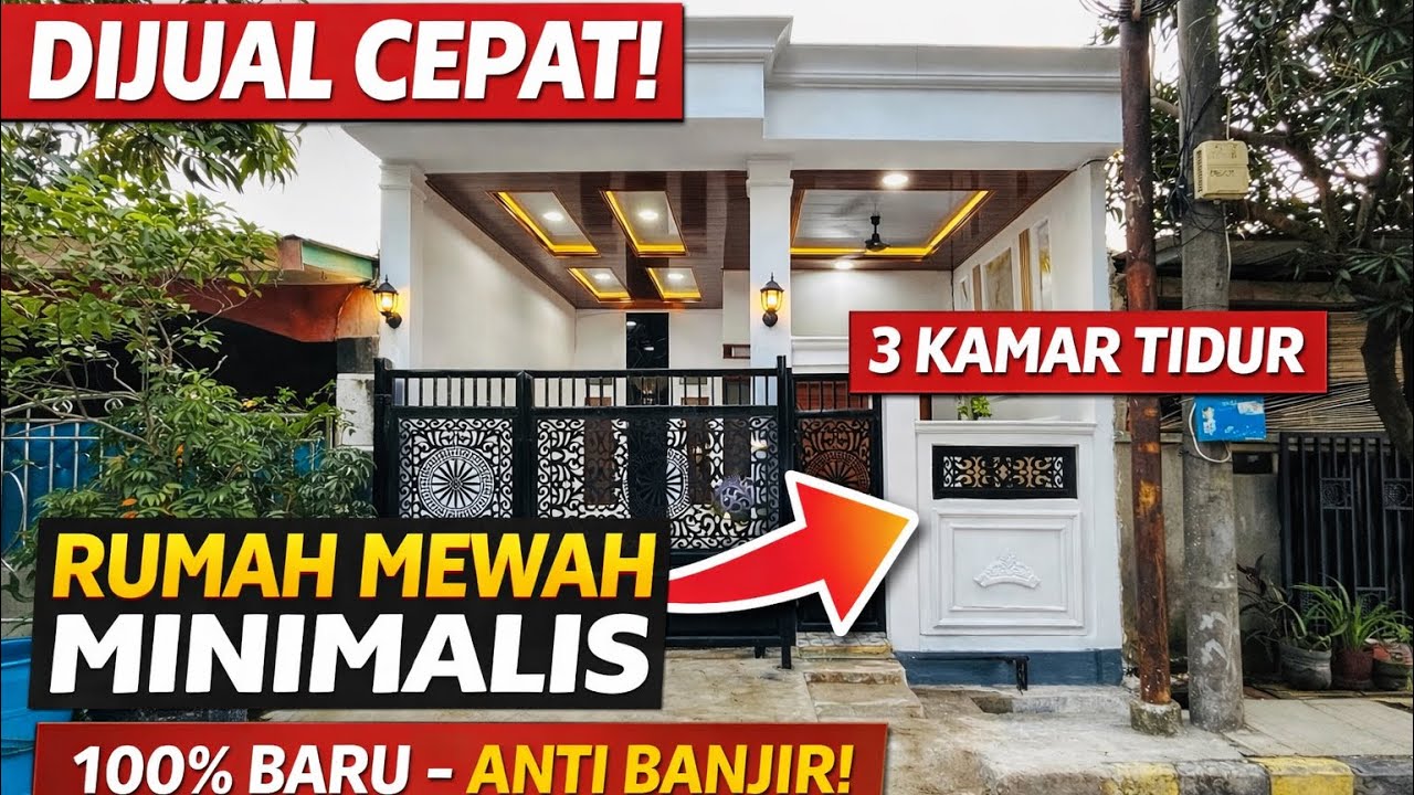 RUMAH BARU MEWAH MINIMALIS 3 KT‼️ Tipe 50/65 Harga Murah Bisa CASH & KPR