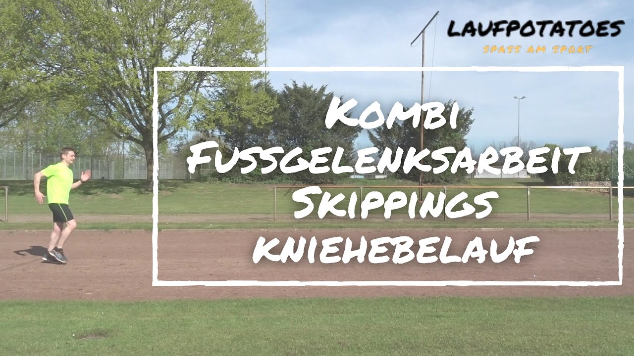 Lauf-ABC-Übung #4: Kombi Fußgelenksarbeit - Skippings - Kniehebelauf