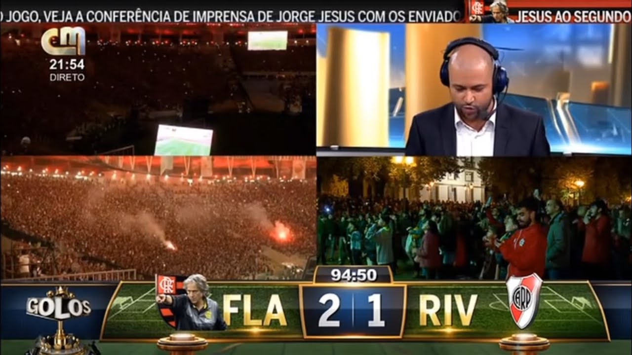 Narração portuguesa na virada do Flamengo 2x1 River Plate - Final Libertadores 2019