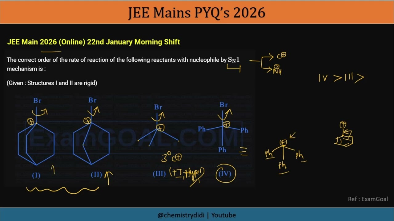 jee mains 2026 jan attempt questions #chemistry #chemistrydidi #jee #iit #neet#organicchemistry#pyqs