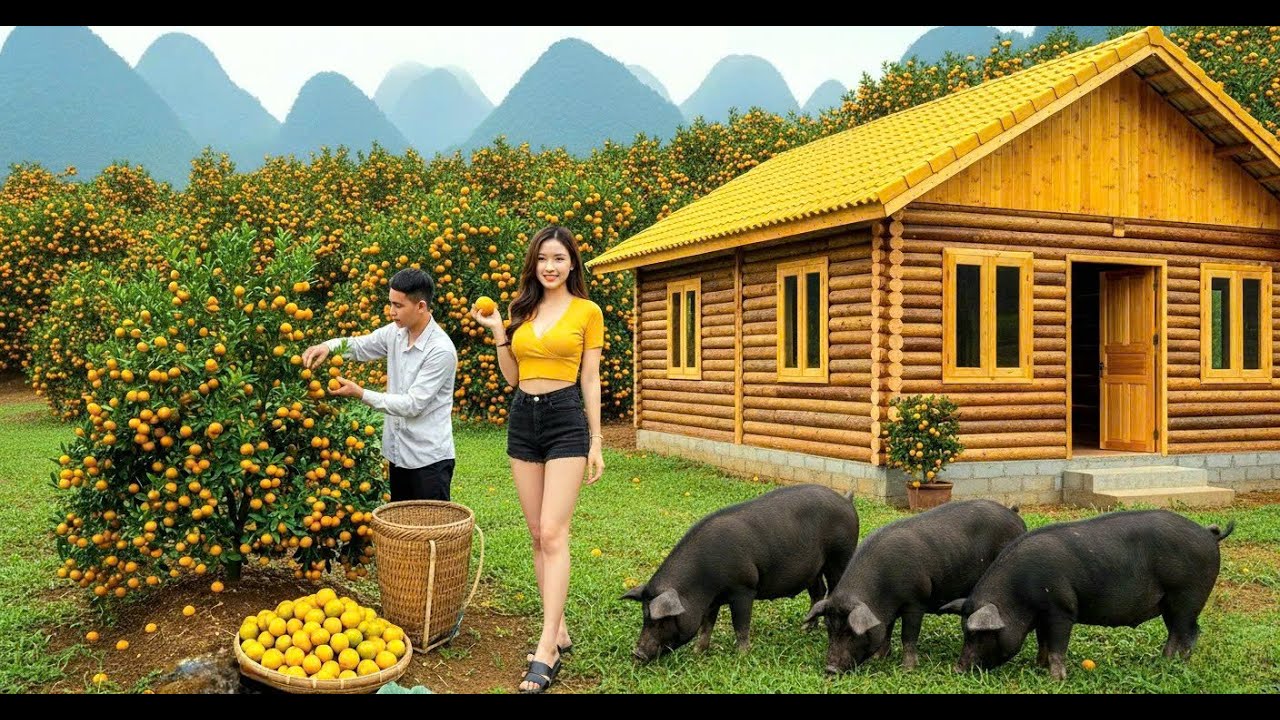 Back to Village Life: Harvesting Oranges, Potatoes & Raising Pigs with My Girlfriend