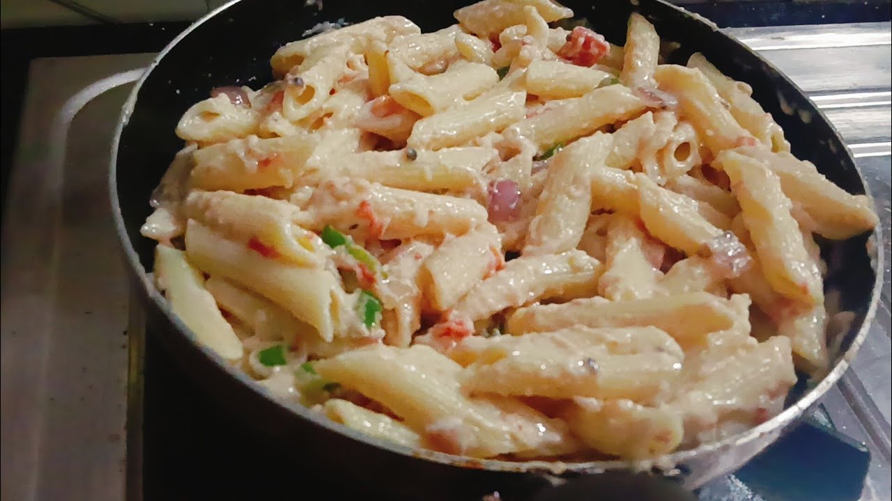 व्हाइट सॉस पास्ता कैसे बनाए#whitesaucepasta 