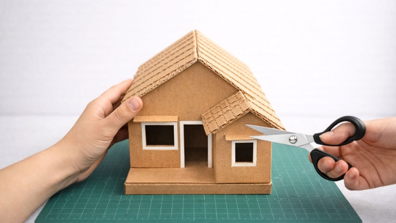 How To Build Cardboard House | Mini DIY Home From Cardboard | Satisfying Build