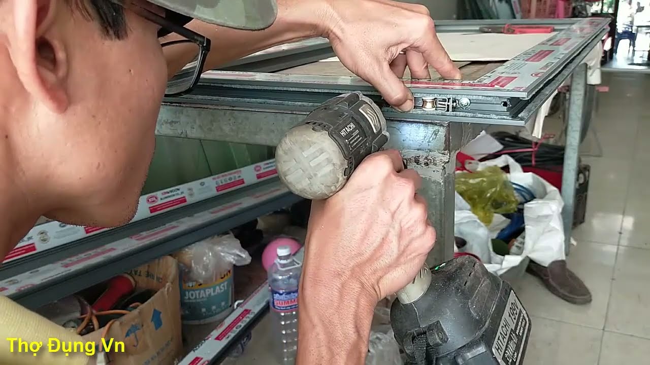 Cách làm và công thức từ bộ cửa lùa 2 cánh nhôm Xingfa 55 chi tiết từ A-Z, làm dễ hơn nhôm cỏ
