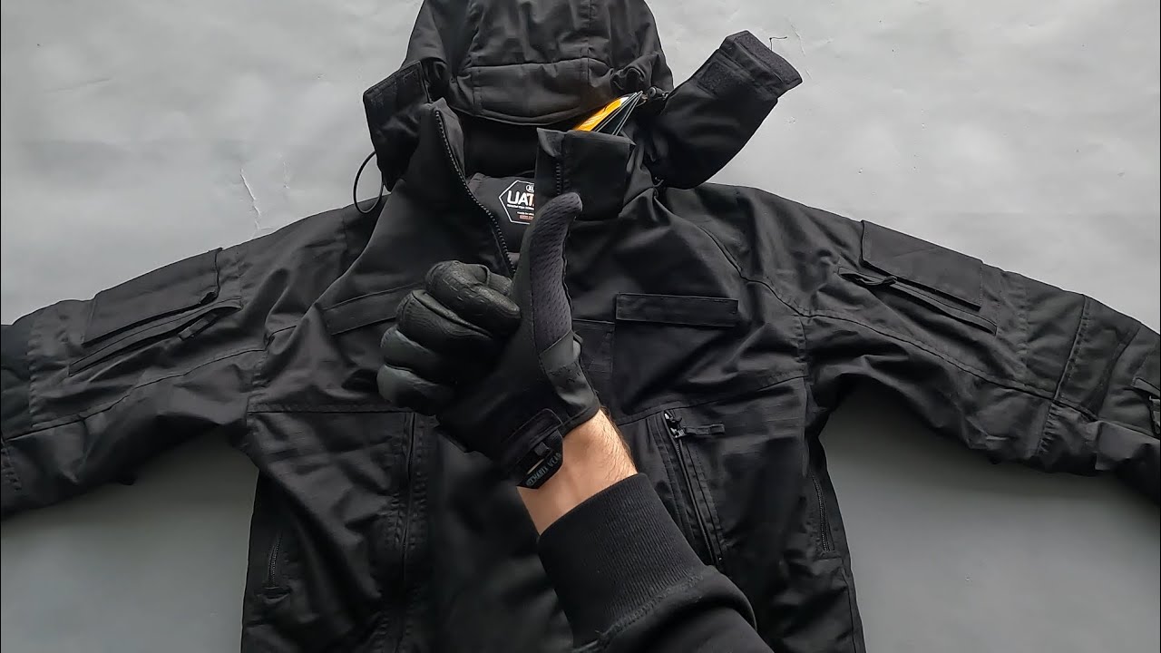 Tactical demi-season jacket UATAC Gen 5.6 Black Ripstop