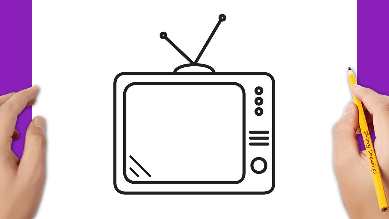 How to draw a retro TV