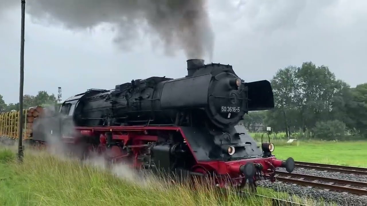 BR 50 3616-5 Holztransport in Thüringen von Schleusingen bis Themar