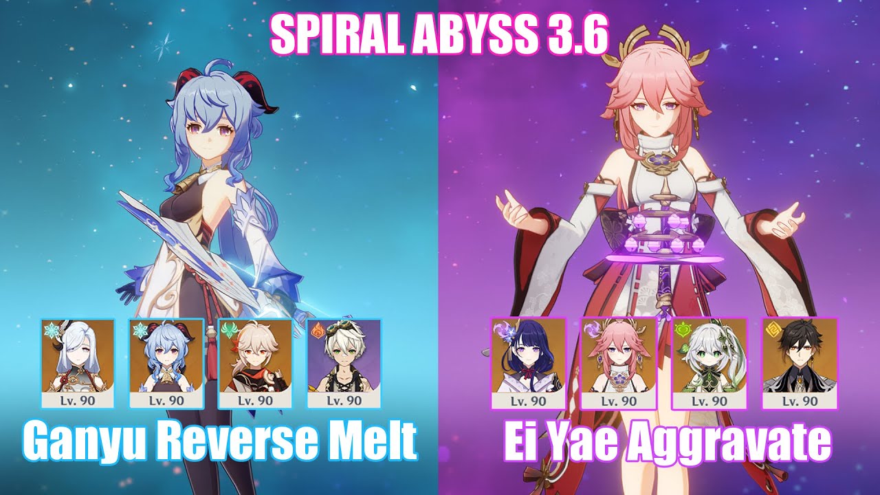 C1 Ganyu Reverse Melt & C0 Raiden Yae Aggravate | Spiral Abyss 3.6 | Genshin Impact