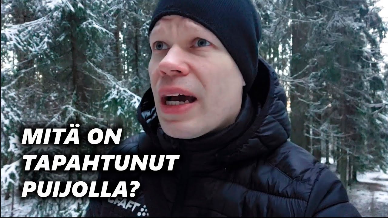 Alkutalven päiväkävely Puijolla. Metsää kaadettu.