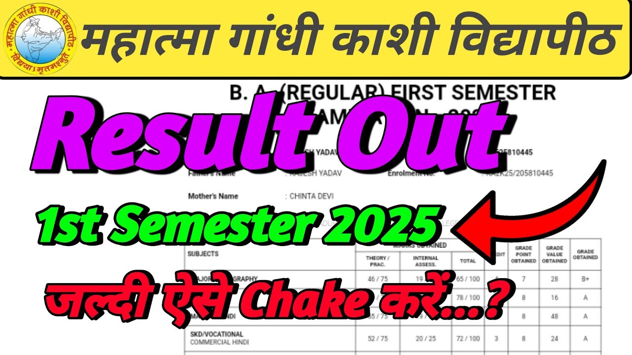 MGKVP का result out 2025 | Semester result ऐसे chake करें | #mgkvpresult #result #mgkvp #resultout