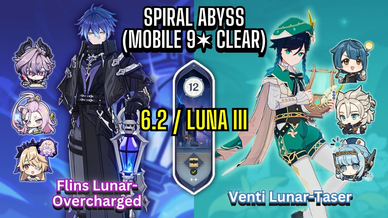 6.2 New Spiral Abyss (Mobile Clear) | C0R1 Flins & C0 Venti