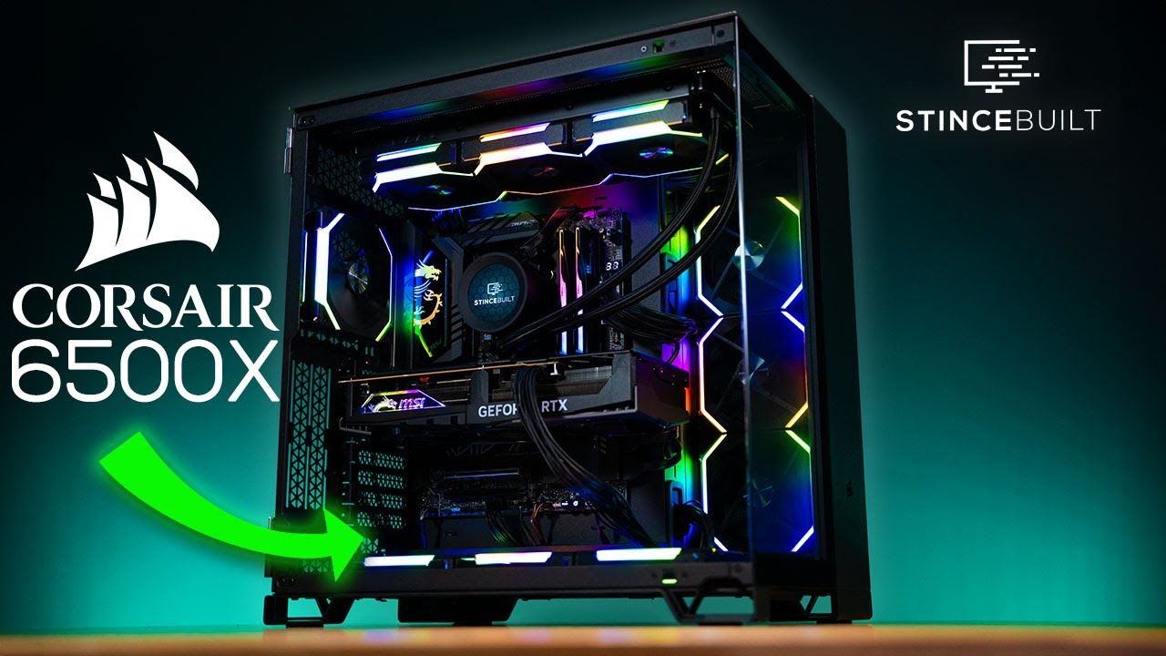 MASSIVE Corsair 6500x Gaming/Streaming PC BUILD! 10 Fans!