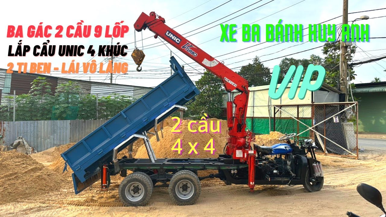 Thử tải và cẩu siêu xe 2 cầu 4x4,  9 lốp, gắn cẩu unic 4 khúc. Lh 0878 98 7777