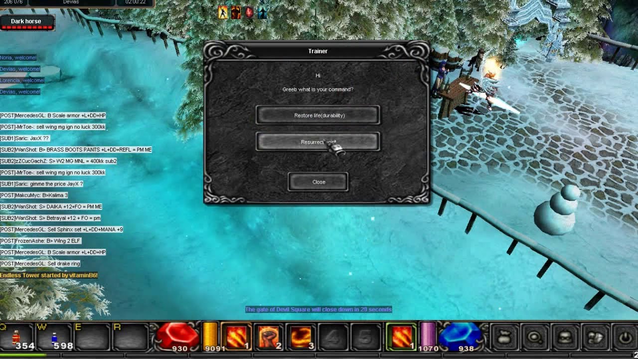 MU Online. Как создать ворона на DL / Create Dark Raven. Bless MU Online