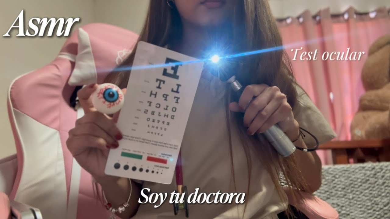Asmr casero | soy tu doctora y te examino los ojos 👀 | soft spoken, typing, Writing. 👩🏻‍⚕️🩺