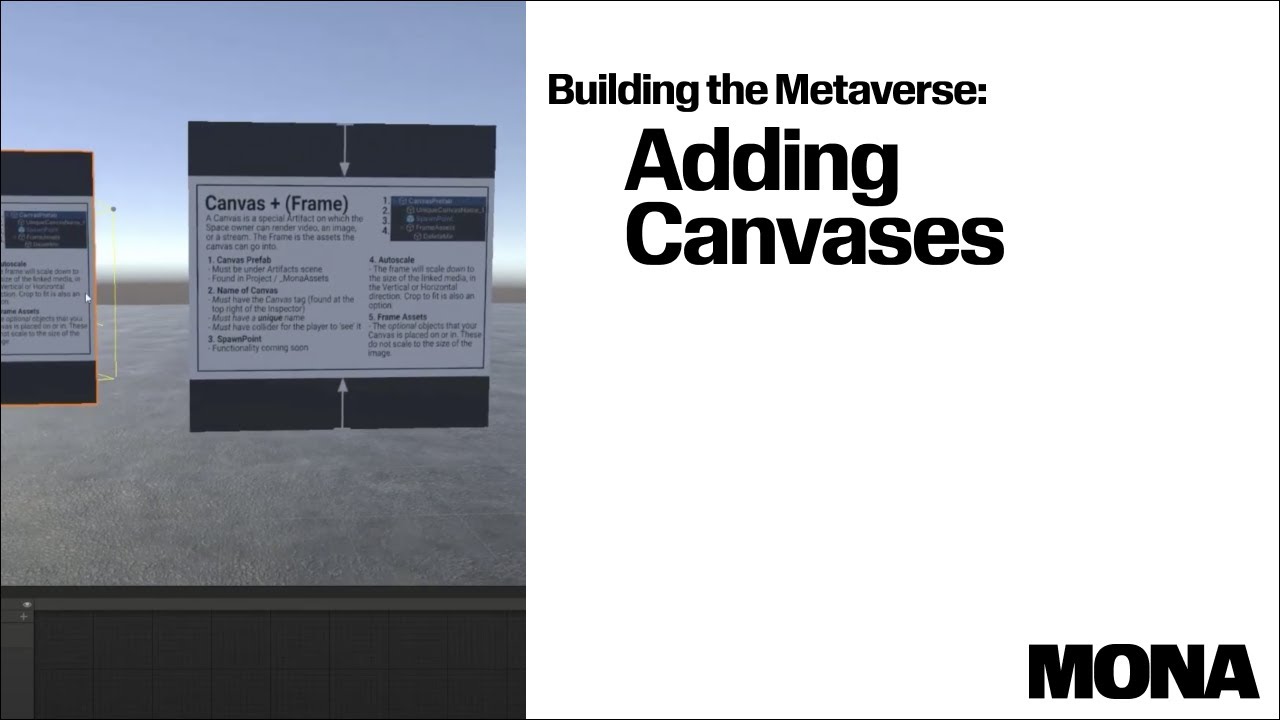 Building the Metaverse : Adding Canvases