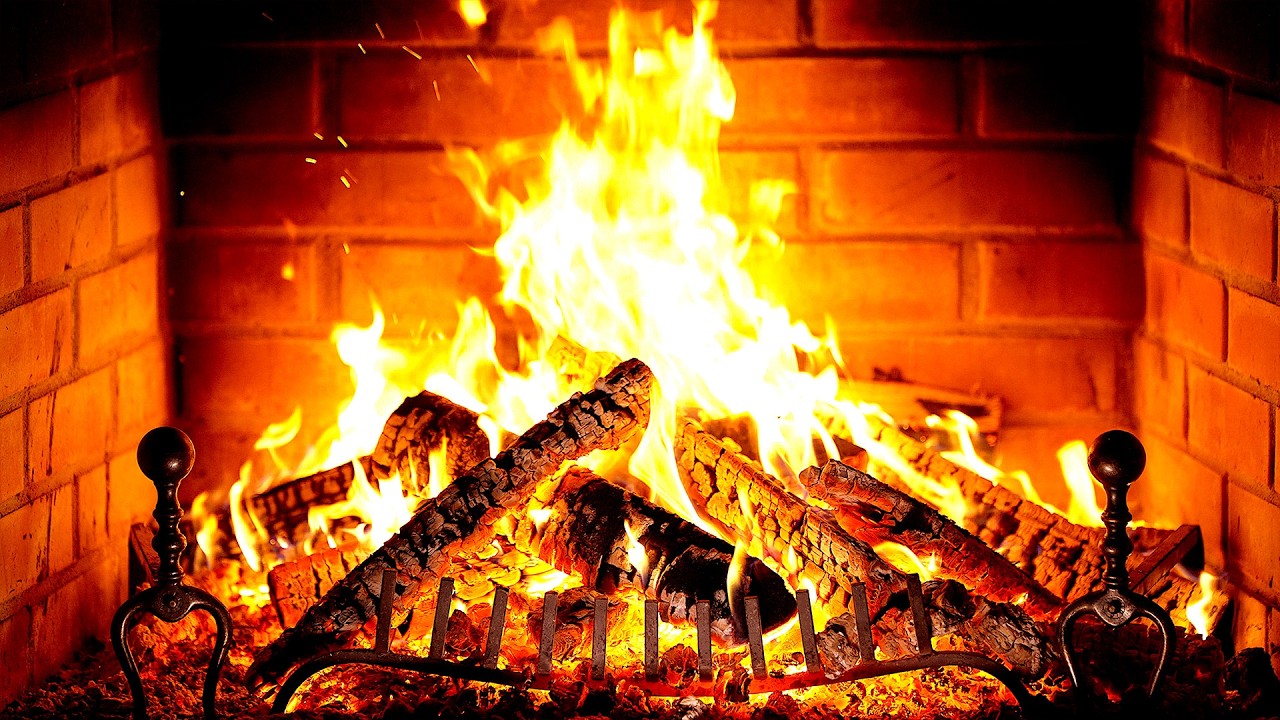 🔥 Fireplace 4K (12 HOURS). Cozy Fireplace with Burning Logs and Crackling Fire Sounds