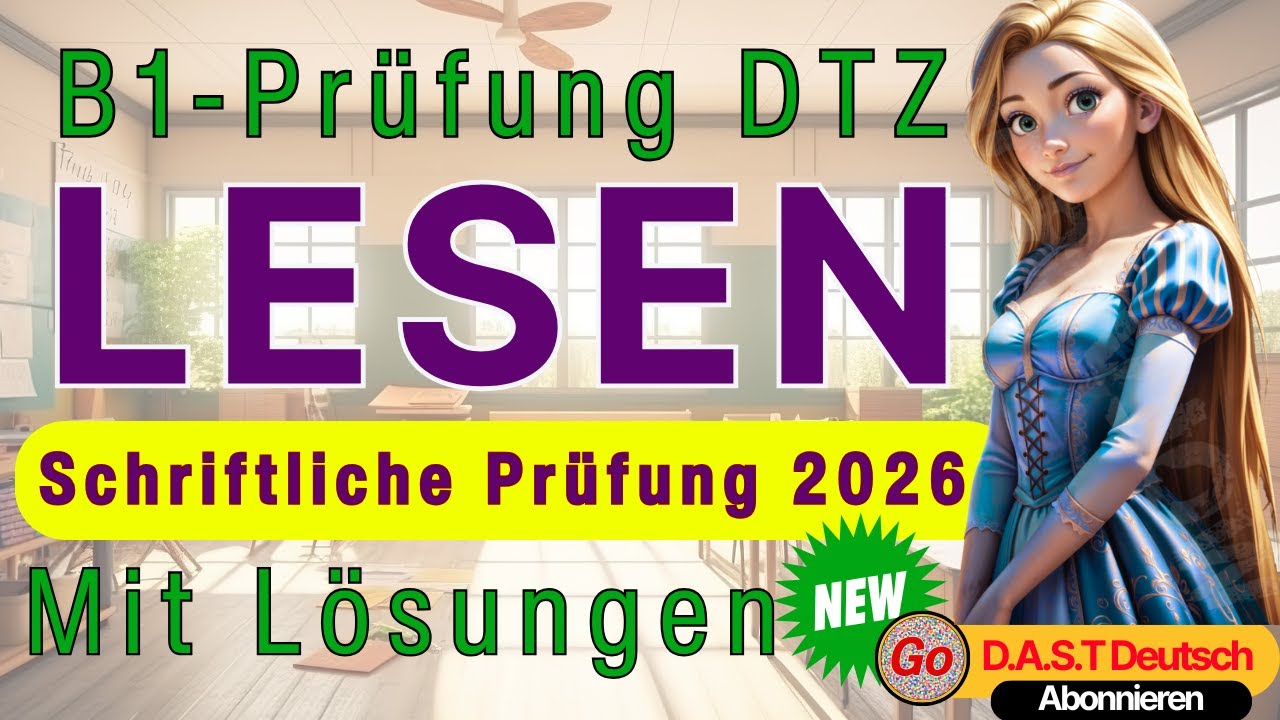 B1 Lesen | DTZ 2026 | Übung mit Lösungen | # New