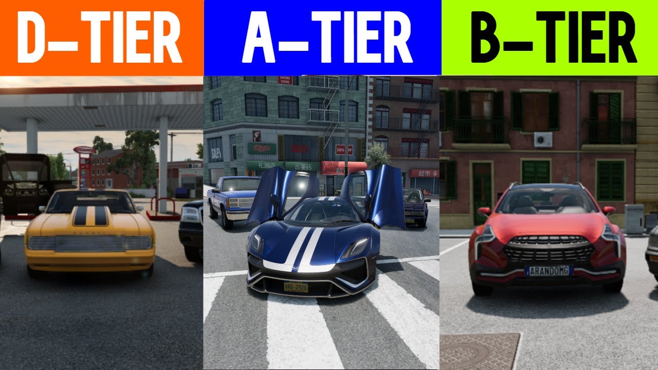 BeamNG Vehicle Tier-list