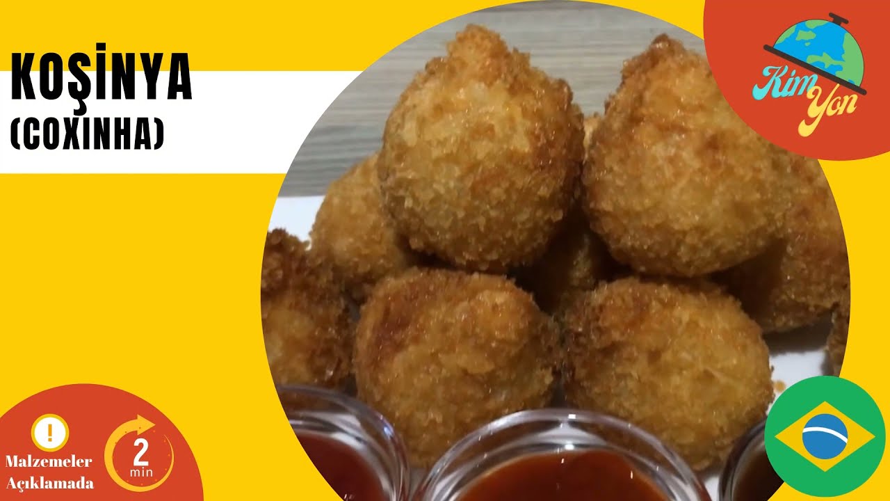 COXINHA TARİFİ || Brezilya'nın içli köftesi!! Farkı ise yetenek/ustalık gerektirmemesi :)