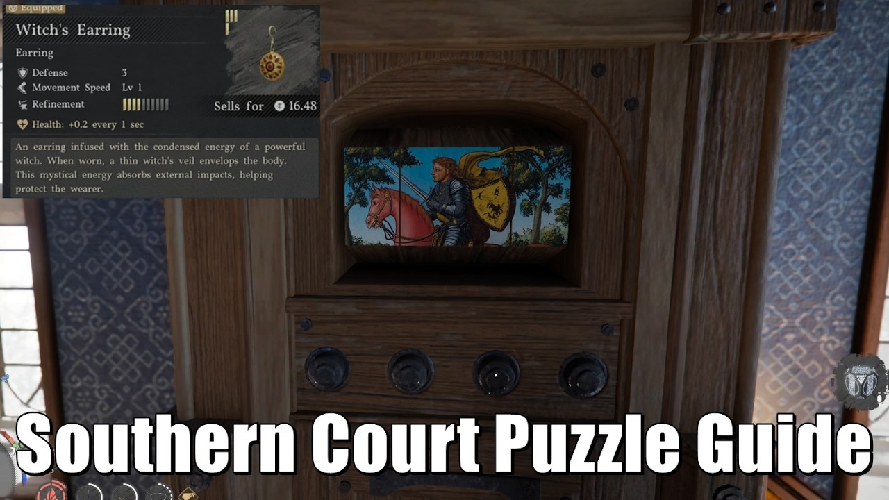 Crimson Desert &ndash; Southern Court Puzzle Guide | How to Get Witch Earring